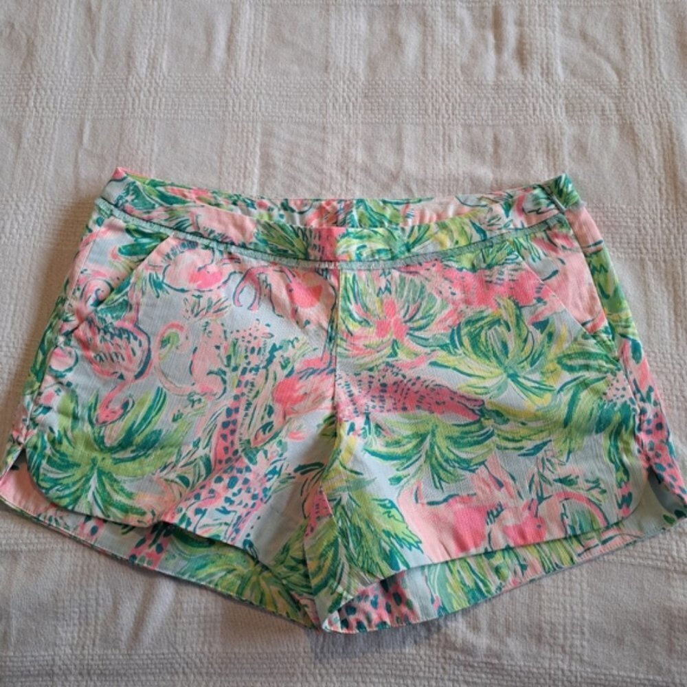 Lilly Pulitzer women's Adie shorts size 00 Sea Salt Blue On Parade